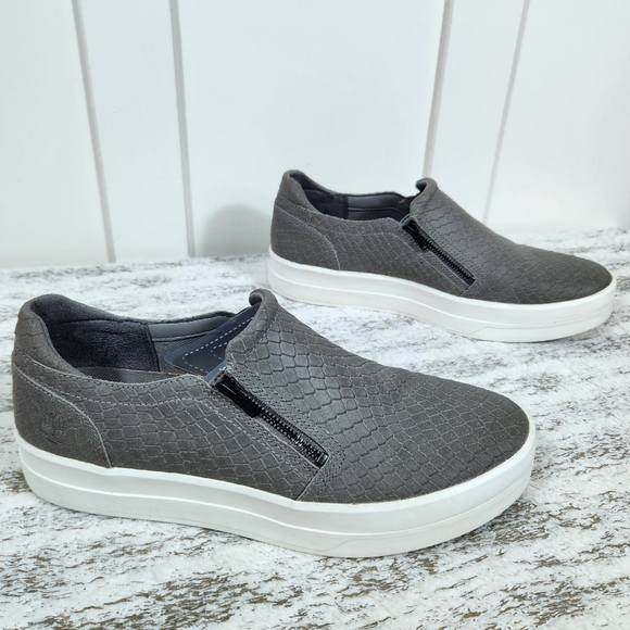 Timberland "Mayliss" Slip-on Snakeskin Gray Grey Sneaker Shoe | Women's Size 9 - Picture 8 of 12